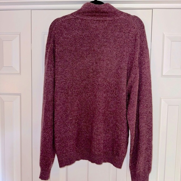 100% Pure Cashmere Men’s Alan Flusser Size Large Half Zip Sweater - Picture 4 of 5